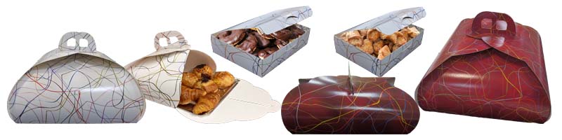 envases,  cajas, bandejas, pastelería, confitería, regalos, panadería, pastas, tartas, cajas, cartón cartón, desayunos, desechables, solouso,