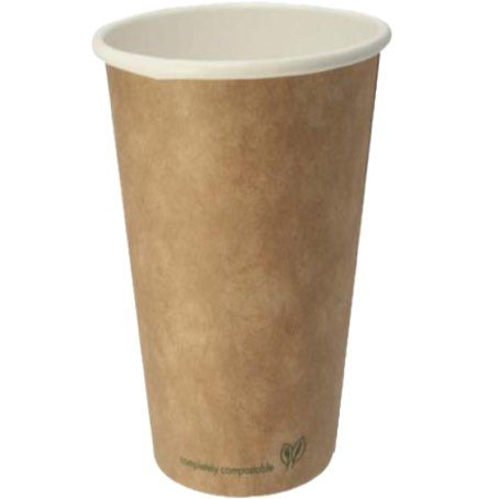 VASO CARTON KRAFT/MARRON 16onzas PARA BEBIDAS CALIENTES, CAFE