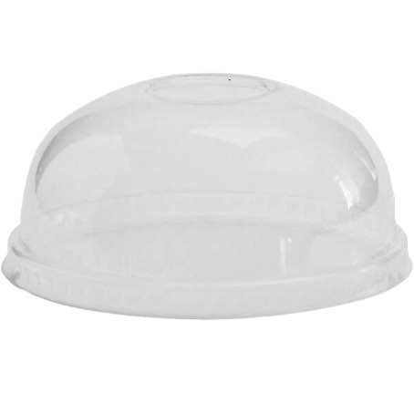 TAPAS BIOPLASTICO PLA TRANSPARENTES CUPULA SIN AGUJERO 115mm PARA TARRINAS DE 12 A 32onzas SC-G12, SC-G16, Y SC-G24, SC-32