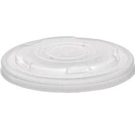 TAPA BIOPLASTICO CPLA TRANSPARENTE PLANA SIN AGUJERO 115mm PARA TARRINAS DE 12 A 32onzas SC-G12, SC-G16, SC-G24, SC-32