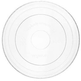 TAPA BIOPLASTICO PLA TRANSPARENTE PLANA SIN AGUJERO 115mm PARA TARRINAS DE 12 A 32onzas SC-G12, SC-G16, Y SC-G24, SC-32