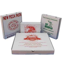 CAJAS CARTON CUADRADAS BLANCAS ANONIMAS 330X330X45mm PARA PIZZAS, EMPANADAS, TORTILLAS, TARTAS, HORNAZOS...