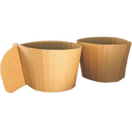 FUNDA/FAJA AISLANTE KRAFT tricapa PARA VASO 8/9onzas AISLANTE DEL CALOR 2 POSICIONES