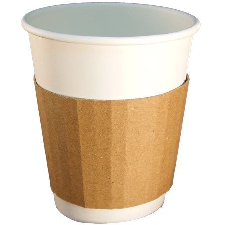 FUNDA/FAJA AISLANTE KRAFT tricapa PARA VASO 8/9onzas AISLANTE DEL CALOR 2 POSICIONES