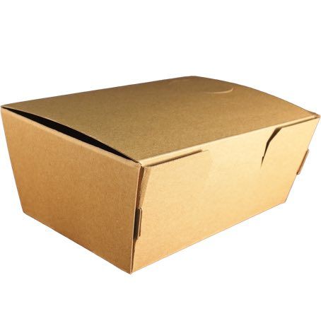 CAJA PAPEL BIO KRAFT TRICAPA CON TAPA TROQUELADA AUTOMONTABLE 230X130X70mm fondo 210x112mm