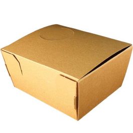 CAJA PAPEL BIO KRAFT TRICAPA CON TAPA TROQUELADA 128X105X60mm fondo 115x90mm