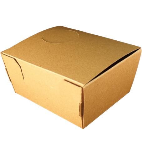 CAJA PAPEL BIO KRAFT TRICAPA CON TAPA TROQUELADA AUTOMONTABLE 128X105X60mm fondo 115x90mm