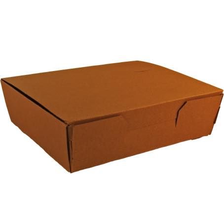 CAJA PAPEL BIO KRAFT TRICAPA CON TAPA TROQUELADA AUTOMONTABLE 180x150x50mm fondo 167x135mm
