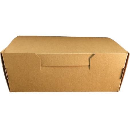 CAJA PAPEL BIO KRAFT TRICAPA CON TAPA TROQUELADA AUTOMONTABLE 200x200x70mm fondo 185x180mm