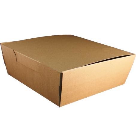 CAJA PAPEL BIO KRAFT TRICAPA CON TAPA TROQUELADA AUTOMONTABLE 270x192x70mm