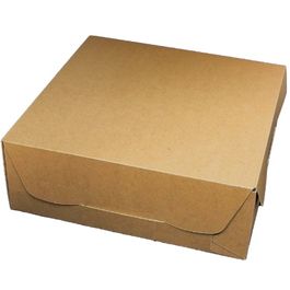 CAJA CARTON CUADRADA AUTOMONTABLE BIO 240X240X120mm ESPECIAL PARA ENVIOS, TARTAS, REGALOS, LIBROS, DESAYUNOS, ETC..