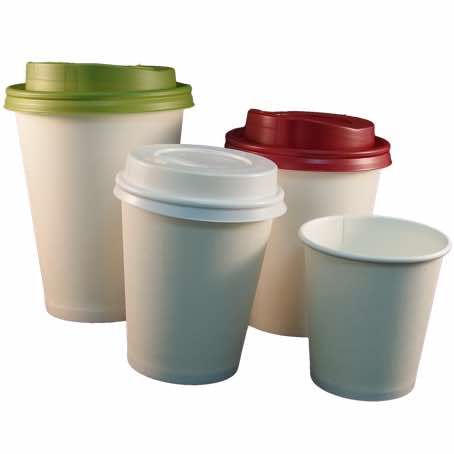 VASO PAPEL **BIO** LIBRE DE PLASTICO BLANCO 165ml 6/7onzas PARA BEBIDAS CALIENTES, CAFE