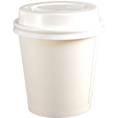 VASOS PAPEL **BIO** LIBRE DE PLASTICO BLANCOS 110ml 4onzas PARA BEBIDAS CALIENTES
