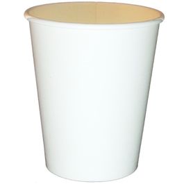 VASO PAPEL **BIO** LIBRE DE PLASTICO BLANCO 165ml 6/7onzas PARA BEBIDAS CALIENTES, CAFE