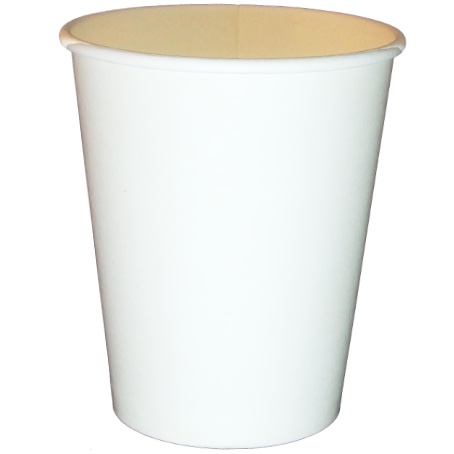 VASO PAPEL **BIO** LIBRE DE PLASTICO BLANCO 165ml 6/7onzas PARA BEBIDAS CALIENTES, CAFE
