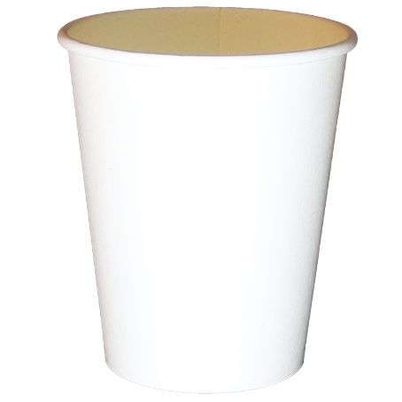 VASO PAPEL **BIO** LIBRE DE PLASTICO BLANCO 165ml 6/7onzas PARA BEBIDAS CALIENTES, CAFE