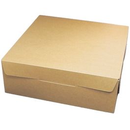 CAJA TARTAS CARTON automontable CUADRADA BIO 220X220X100mm