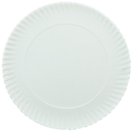 PLATO/BANDEJA CARTON "E" ESTRIADO BLANCO Nº9 270mm