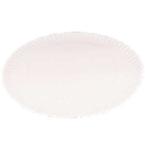 PLATO/BANDEJA CARTON "E" ESTRIADO BLANCO Nº9 270mm