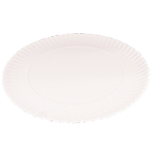 PLATO/BANDEJA CARTON "E" ESTRIADO BLANCO N9 270mm