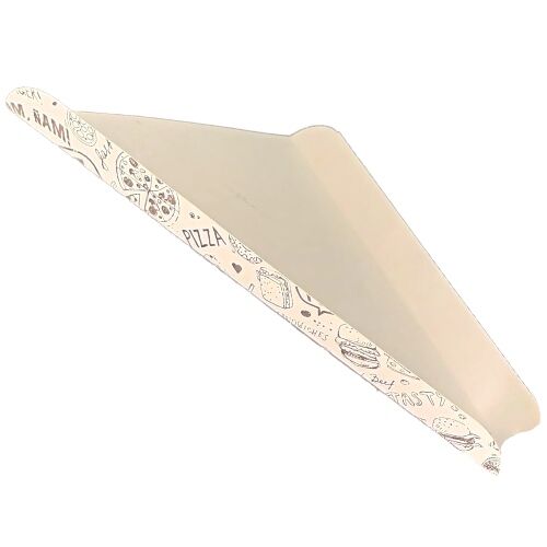 CUÑA/BANDEJA CARTON FOLDING DISEÑO FAST FOOD 230X162X25mm PARA PORCION PIZZAS, TARTAS, BOLLERÍA