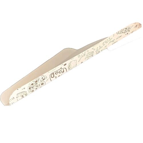 CUÑA/BANDEJA CARTON FOLDING DISEÑO FAST FOOD 230X162X25mm PARA PORCION PIZZAS, TARTAS, BOLLERÍA