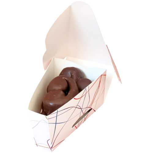 CAJA CARTON FOLDING FONDO BLANCO 124X95X70mm PARA PORCION DE TARTA. CUÑA TRIANGULAR
