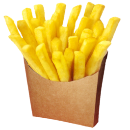 CAJA/PETACA PATATAS FRITAS FOLDING KRAFT 100X40X110mm