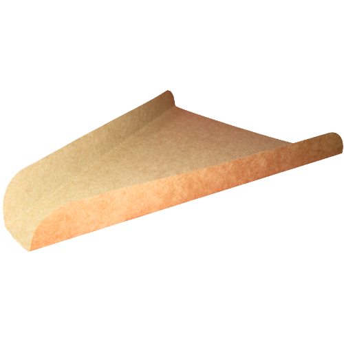 CUÑA/BANDEJA CARTON KRAFT 230X162X25mm PARA PORCION PIZZAS, TARTAS, BOLLERÍA