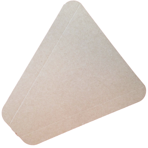CUÑA/BANDEJA CARTON KRAFT 230X162X25mm PARA PORCION PIZZAS, TARTAS, BOLLERÍA