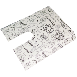 CUÑA/BANDEJA PORCION PIZZA CARTONCILLO FOLDING DISEÑO FAST FOOD 150X150mm