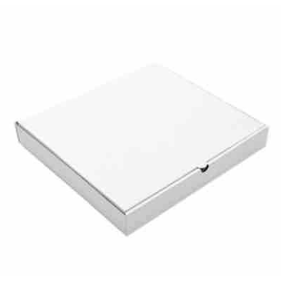 CAJA CARTON CUADRADA BLANCA ANONIMA 330X330X40mm PARA PIZZAS