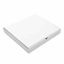 CAJA PIZZA CARTON CUADRADA BLANCA ANONIMA 330X330X40mm