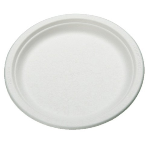 PLATO CAÑA DE AZUCAR REDONDO LLANO 261X20.6mm COMPOSTABLE