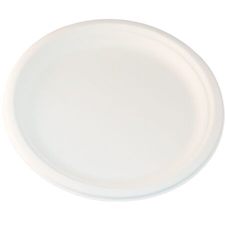 PLATO CAÑA DE AZUCAR REDONDO LLANO 220x19mm COMPOSTABLE