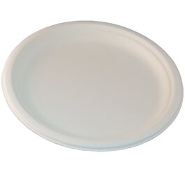 PLATO CAÑA DE AZUCAR REDONDO LLANO 180X18mm COMPOSTABLE