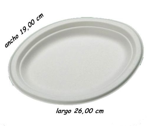 PLATO OVALADO CAA DE AZUCAR 263x199cm COMPOSTABLE