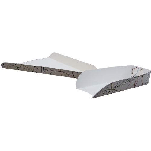 CUAS/BANDEJAS CARTON FOLDING FONDO BLANCO 230X162X25mm PARA PORCION PIZZAS, TARTAS, BOLLERA