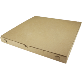 CAJA PIZZA CARTON CUADRADA MARRON ANONIMA 330X330X40mm