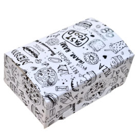 CAJA fondo automático FOLDING DISEÑO FAST FOOD 115X70X45mm
