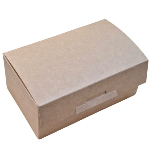 CAJA CARTON FOLDING 270gr KRAFT CON INTERIOR BLANCO 180X110X80mm fondo automático