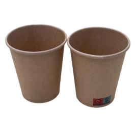 VASO PAPEL MARRON KRAFT 266ml 8/9onzas MARCADO CE PARA BEBIDAS CALIENTES, CAFE