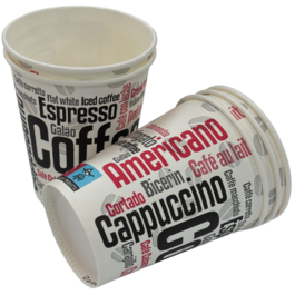 VASO PAPEL DISEÑO COFFEE 165ml 6/7onzas PARA BEBIDAS  CALIENTES, CAFE