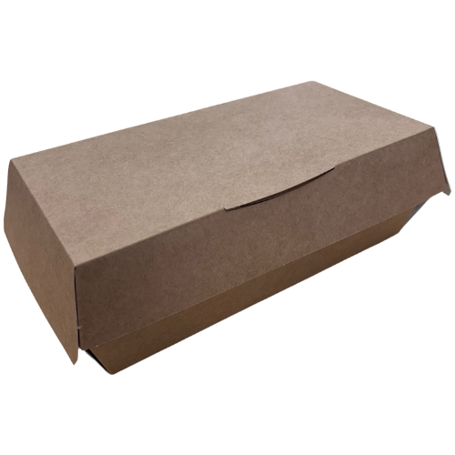 CAJA cónica CARTON KRAFT INTERIOR BLANCO 210X115X70mm PARA SERRANITO fondo 195x100mm