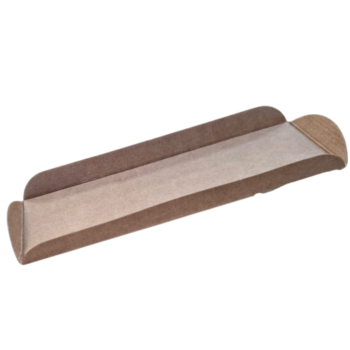 BANDEJA CARTON KRAFT TRICAPA PLANA CON BORDES 175X100x15mm