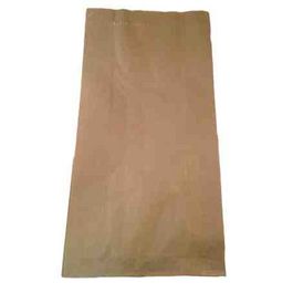 BOLSA PAPEL KRAFT MARRON ANONIMA fondo plano 14+6X31cm PARA PANADERIA Y BOLLERIA