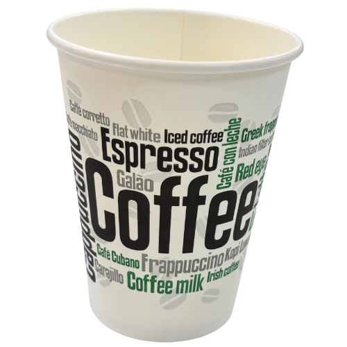 VASO PAPEL DISEÑO COFFEE 355ml 12onzas PARA BEBIDAS CALIENTES, CAFE