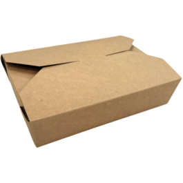ENVASE AMERICANO PAIL PAK FOLDING KRAFT/PE MARRON 1400cc 204X150X48mm PARA PRODUCTOS HUMEDOS fondo 197x140mm