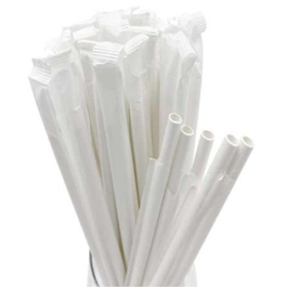 CAÑITA RECTA ENFUNDADA PAPEL BLANCA 205X7mm (16x300ud)