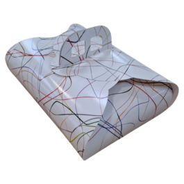 CAJA PASTELES FOLDING MARIPOSA CON ASA FONDO BLANCO 215X145X70mm